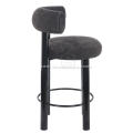 New fashion black minimalist style armless bar chair